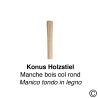 Manches bois col rond avec agrafe